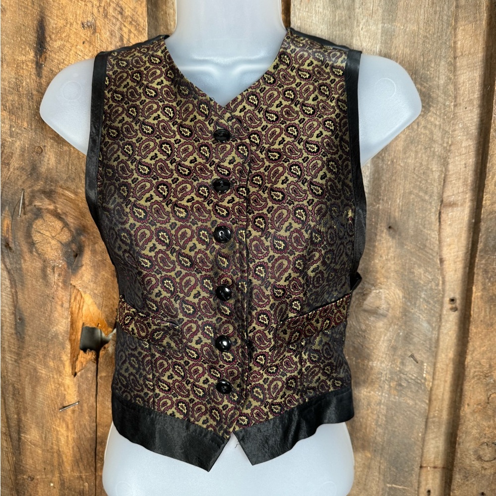Limited London Paris New York Tapestry Vest - size XSmall